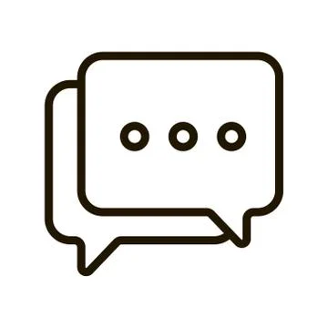 Chat icon on white background. Vector illustration EPS 10. Stock Illustration