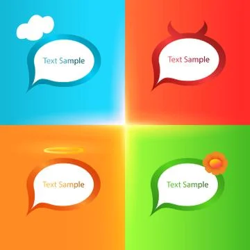 Chat icons Ilustração Stock