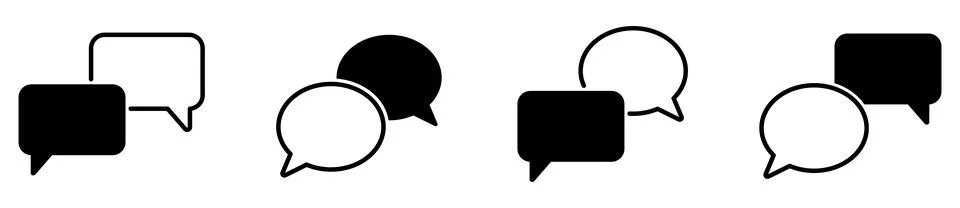 Chat icons Stock Illustration