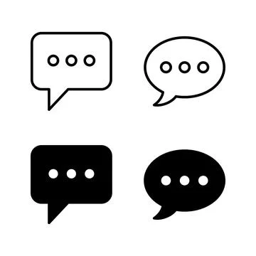 Chat icons vector. speech bubble sign and symbol. comment icon. message 스톡 일러스트