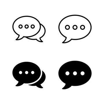 Chat icons vector. speech bubble sign and symbol. comment icon. message Stock Illustration
