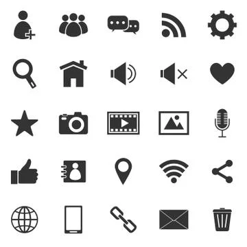Chat icons on white background 스톡 일러스트