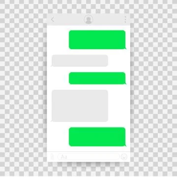 Chat Interface Application with Dialogue window. Clean Mobile UI Design Conce Stock Illustration