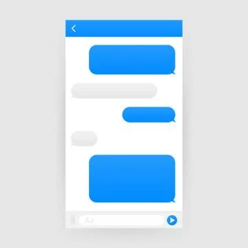 Chat Interface Application with Dialogue window. Clean Mobile UI Design Conce 스톡 일러스트