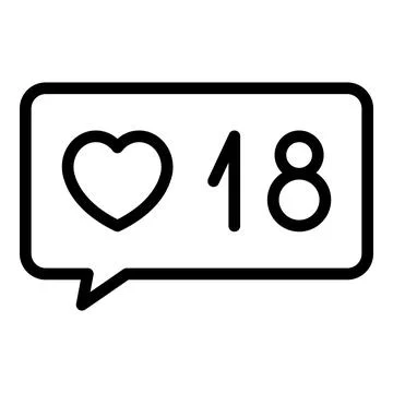 Like chat interface icon, outline style Stock Illustration