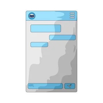 Chat interface illustration Stock Illustration