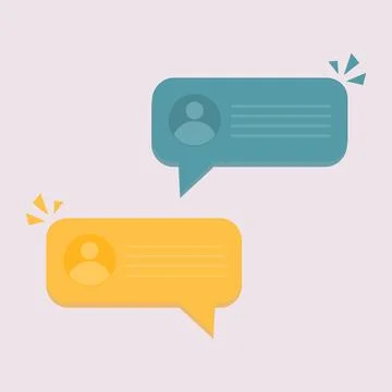 Chat interface. Sms messages. Chatting bubble speeches, illustration of dialog Stock Illustration