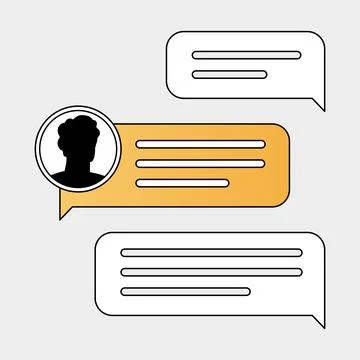 Chat Interface with User Profile and Message Bubbles Stock Illustration