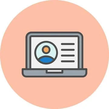 Chat Line Filled Circle Icon Stock Illustration