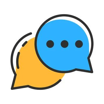 Chat line icon. Bubble speach symbol. Vector illustration 스톡 일러스트