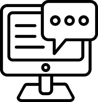 Chat Line Icon Design Stock Illustration