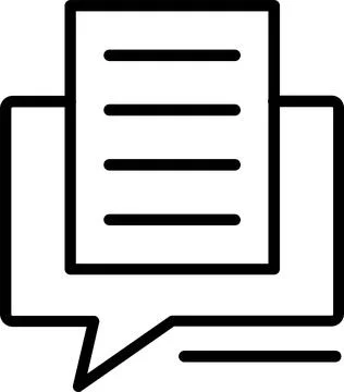 Chat  Line Icon Design Stock Illustration
