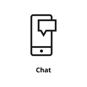 Chat line icon Illustrazione stock