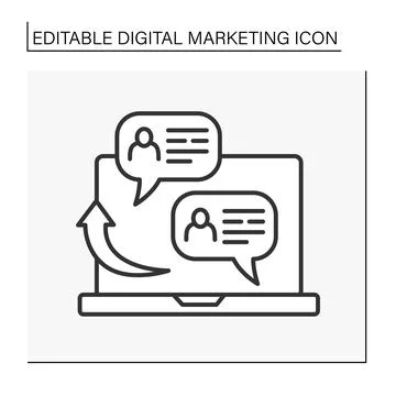 Chat line icon Stock Illustration