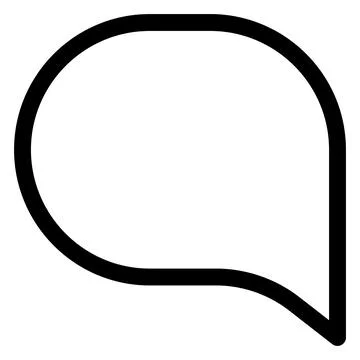 Chat line icon isolated on white background Stock Illustration