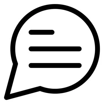 Chat line icon isolated on white background Illustrazione stock