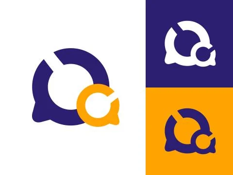 Chat Logo Design Stock Illustration