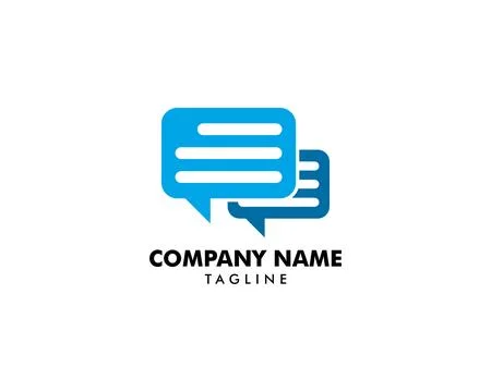 Chat logo design template Stock Illustration