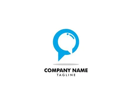 Chat logo design template Stock Illustration