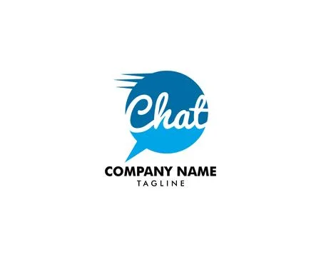 Chat logo design template Stock Illustration
