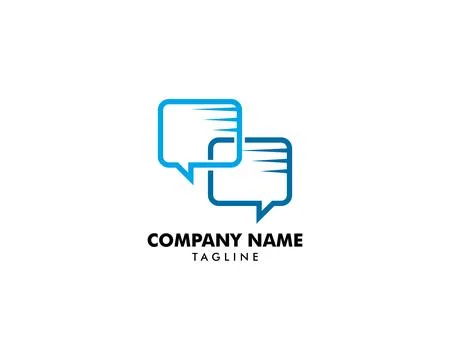Chat logo design template Stock Illustration