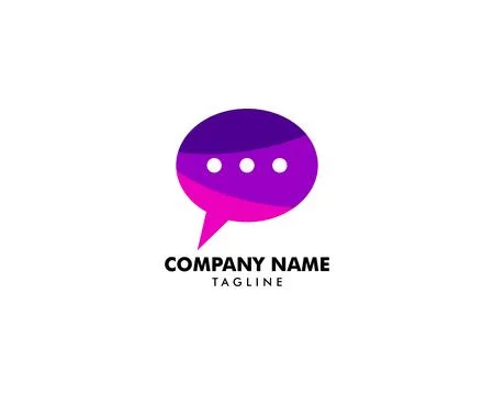 Chat logo design vector, Talk icon logotype Stock Illustration