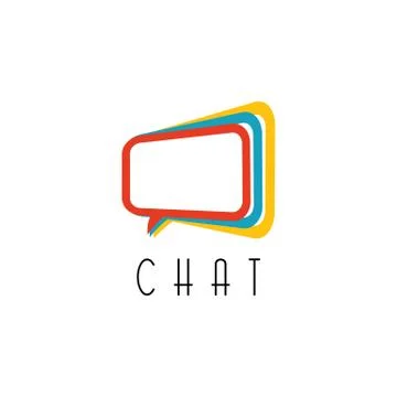 Chat logo. talking concept, idea communication technology sign Stock Illustration