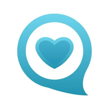 Chat love logo element design template icon Stock Illustration