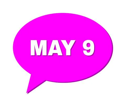 Chat MAY 9 Colored Bubble Frame Stock Illustration