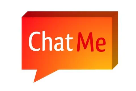 Chat me. red yellow gradient for any use. on white background illustration Stock Illustration