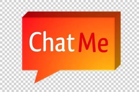 Chat me. red yellow gradient for any use. on transparent background illustration Stock Illustration