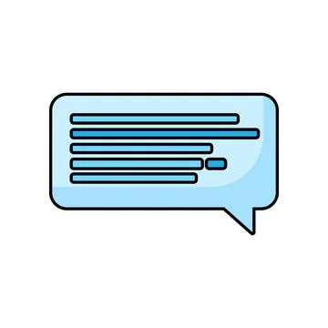 Chat message bubble paragraph text alignment vector icon Stock Illustration