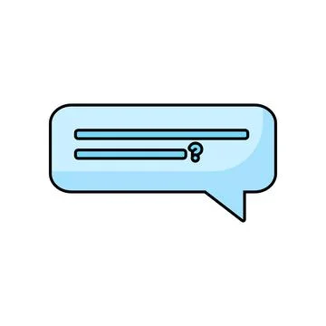 Chat message bubble question mark help vector icon Stock Illustration
