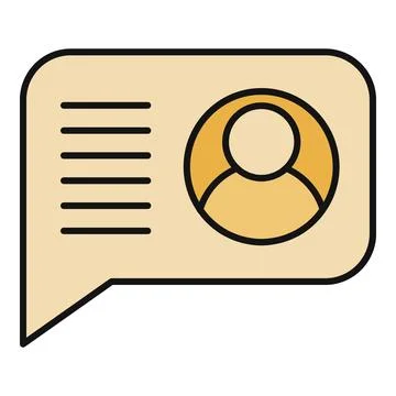 Chat message bubble showing user profile avatar Stock Illustration