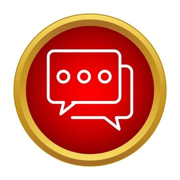 Chat message bubbles icon communicating online conversation Stock Illustration