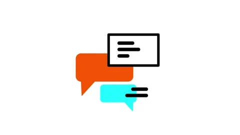 Chat Message Bubbles Icon Stock Footage 340307257