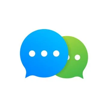 Chat Message Bubbles icon on white background. Vector stock illustration. Stock Illustration