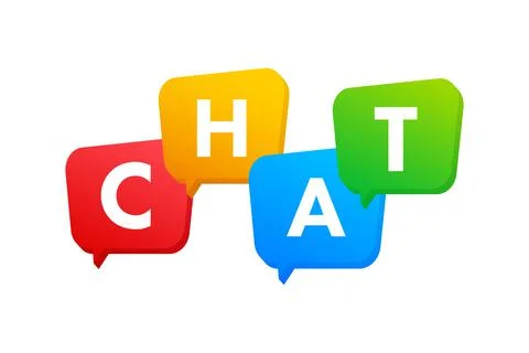 Chat Message Bubbles icon on white background. Vector stock illustration Stockillustratie