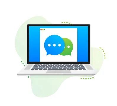 Chat Message Bubbles icon on white background. Vector stock illustration. Stockillustratie