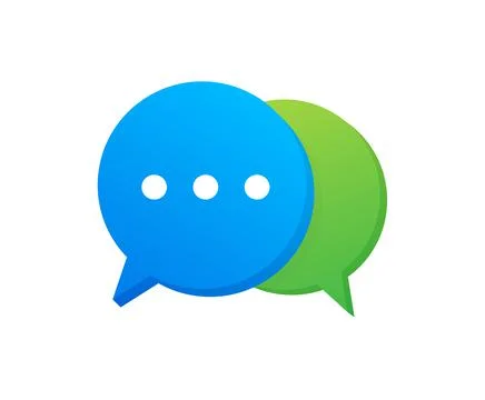 Chat Message Bubbles icon on white background. Vector stock illustration. 스톡 일러스트