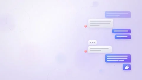 Chat Message Bubbles Rising Conversation Stream Seamless Loop 動画素材 347127248