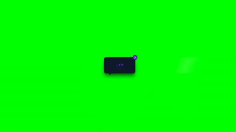 Chat message comment bubble pop animation on green screen Video stock 343493680