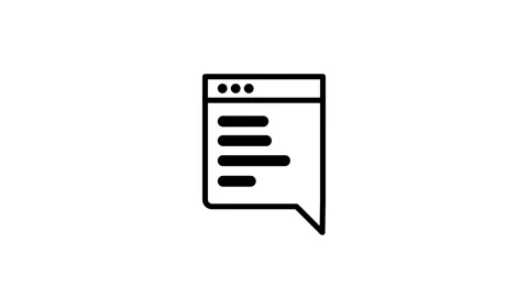 Chat Message Communication Icon Stock Footage 340307181