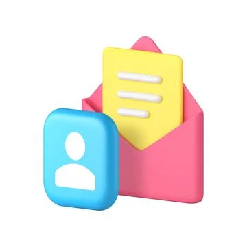 Chat message contact correspondence remotely communication 3d icon realisti.. Illustrazione stock
