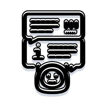 Chat message dialog boxes with information symbol Stock Illustration