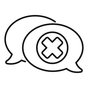 Chat message error deleting communication speech bubble Stock Illustration