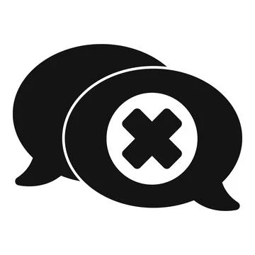 Chat message error deleting online communication speech bubble Stock Illustration