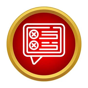 Chat message error feedback communication digital icon Stock Illustration
