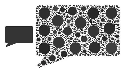 Chat Message Icon - Covid Collage Stock Illustration