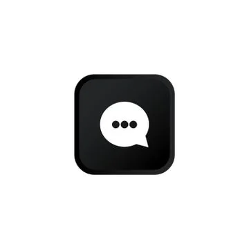 Chat message icon modern button design black symbol isolated on white backgro Stock Illustration